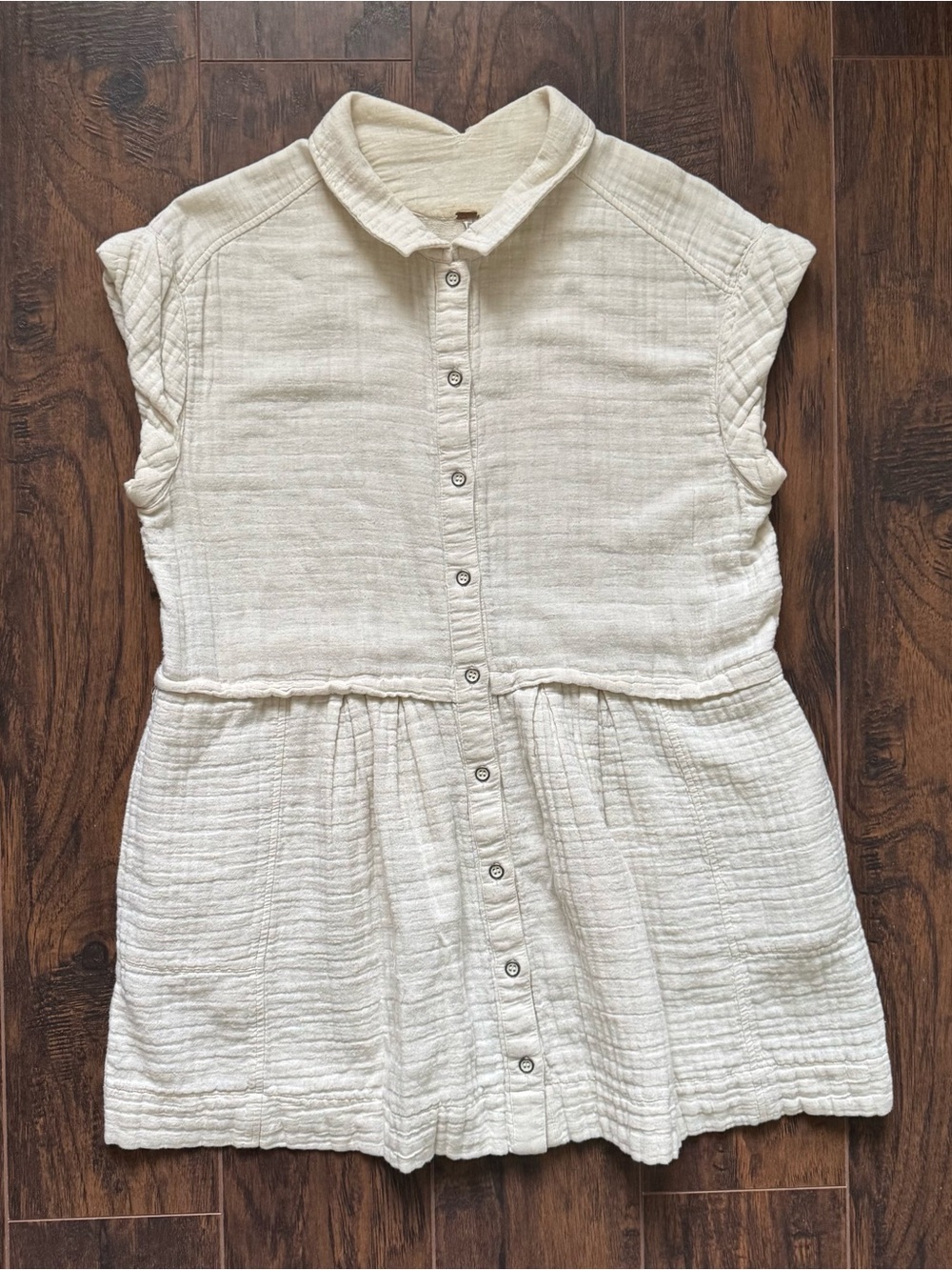 Free People New Moon Babydoll Dress/Top/Tunic Cream Size Medium